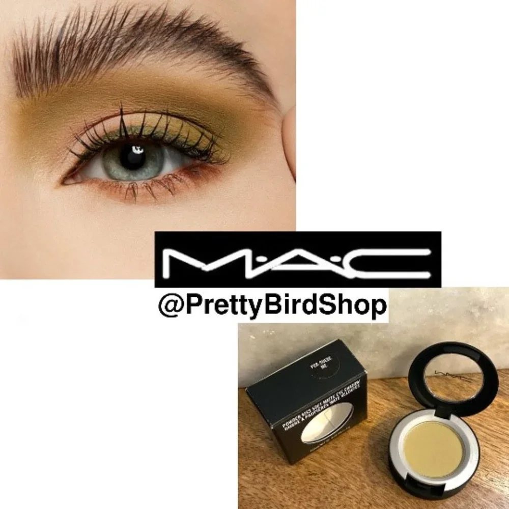 MAC PER SUEDE ME shadow NIB olive green Powder Kiss Matte